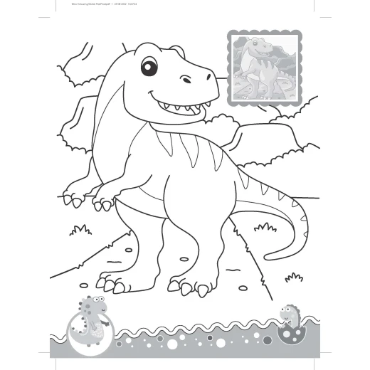 Dreamland | It's Color Time With Stickers | An Activity Book For Kids | Dinosaurs