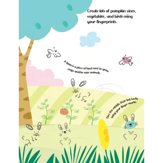 Dreamland | Farm Fingerprint Art Activity Book for Children