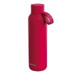 QUOKKA THERMAL SS BOTTLE SOLID WITH STRAP CHERRY RED 630 ML