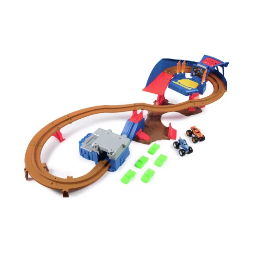 Monster Jam 1:64 Supercharge Monster Truck Speedway Playset '